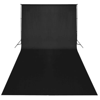 vidaXL Telón de fondo para fotografía algodón negro 600x300 cm