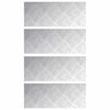 vidaXL Pelda&ntilde;o 4 uds. 50 x 20 cm Plateado Aluminio Rectangular