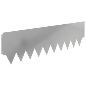 vidaXL Borde de C&eacute;sped 20 pcs 103 x 30 cm metal Plateado