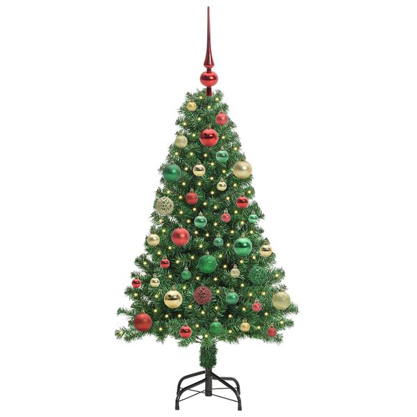vidaXL &Aacute;rbol de Navidad artificial Verde 120 cm PVC y Acero y Pl&aacute;stico