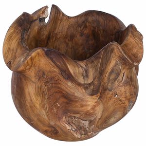 vidaXL Frutero JEPARA Marr&oacute;n teca &Oslash; 35 cm Madera de teca maciza