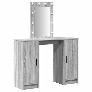 vidaXL Mesa Tocador Gris 102 x 33 x 135 cm Madera de ingenier&iacute;a