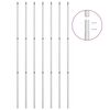vidaXL Valla tela metálica y postes acero galvanizado plata 15x1,5 m
