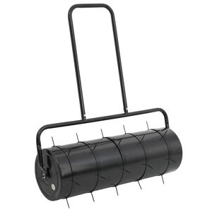 vidaXL Rodillo de c&eacute;sped de arrastre abrazaderas aireadoras hierro y acero 63 L