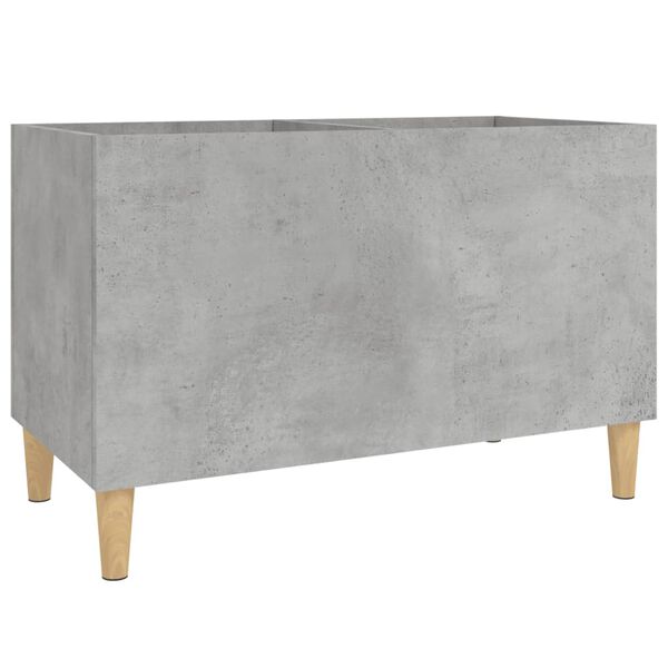 vidaXL Mueble discos madera contrachapada gris hormigón 74,5x38x48 cm