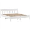 vidaXL Cama sin colch&oacute;n madera maciza de pino blanca 180x200 cm