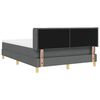 vidaXL Cama tipo Box Spring Gris oscuro 200 x 140 cm Poli&eacute;ster