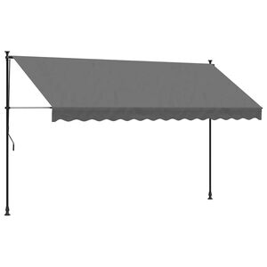 vidaXL Toldo retr&aacute;ctil de tela y acero gris antracita 350x150 cm