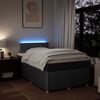 vidaXL Cama box spring con colch&oacute;n tela gris oscuro 120x200 cm