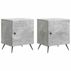 vidaXL Armario de Noche 2 pcs Gris Hormig&oacute;n 43 x 34,5 x 50 cm