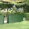 vidaXL Jardinera arriate acero galvanizado verde 152x40x68 cm