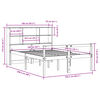 vidaXL Cama con estantería sin colchón madera maciza marrón 160x200 cm