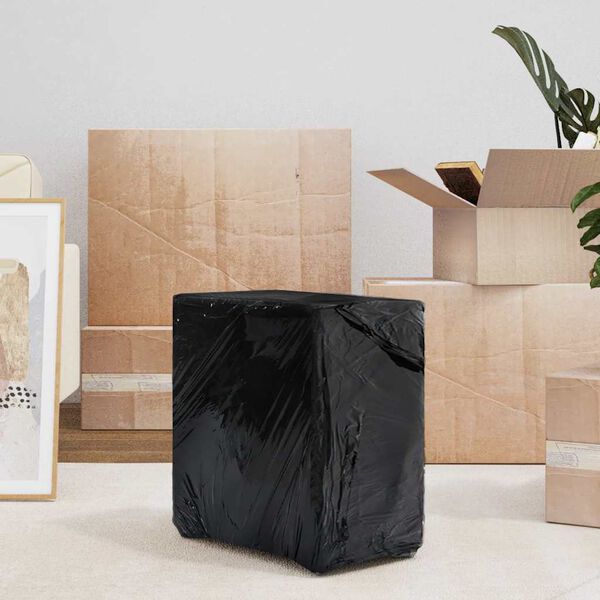 vidaXL Film estirable 2 unidades negro 20 μm 50 cm x 150 m