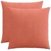 vidaXL Funda de almohada 2 pcs ALMELO Rojo Naranja 60 x 60 cm pana