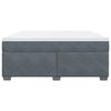 vidaXL Cama box spring con colchón terciopelo gris oscuro 180x200 cm
