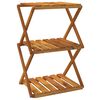 vidaXL Estanter&iacute;a plegable 3 alturas madera acacia marr&oacute;n 43x31x63 cm