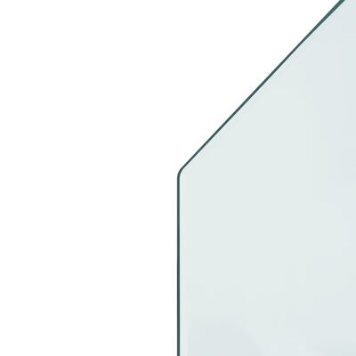 vidaXL Placa de vidrio para chimenea hexagonal 80x60 cm
