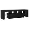 vidaXL Mueble de TV con luces LED roble negro 140x36,5x40 cm