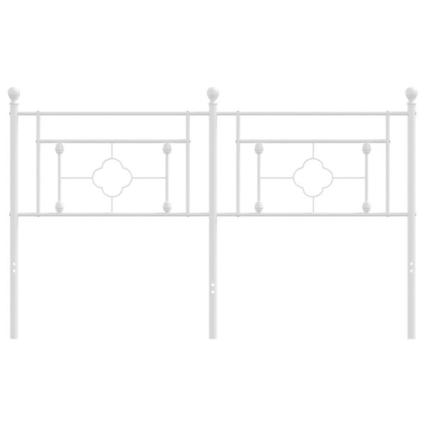 vidaXL Cabecero de metal blanco 160 cm