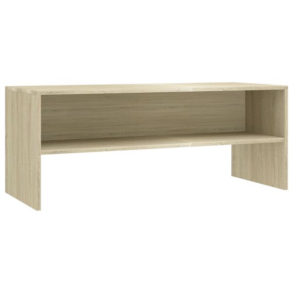 vidaXL Mueble de TV madera contrachapada color roble 100x40x40cm
