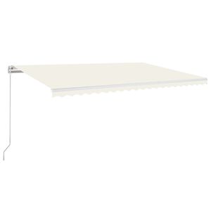 vidaXL Toldo retr&aacute;ctil manual crema 500x350 cm