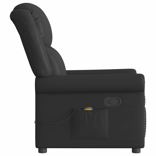 vidaXL Sill&oacute;n reclinable de cuero sint&eacute;tico negro brillante