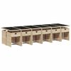 vidaXL Set comedor de jard&iacute;n con cojines 13 pzas rat&aacute;n sint&eacute;tico beige
