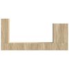 vidaXL Conjunto de mueble para TV de pared 6 pcs Roble Sonoma