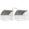 vidaXL Jaula para pollos 3 pcs Plateado 600 x 200 x 200 cm acero y PE