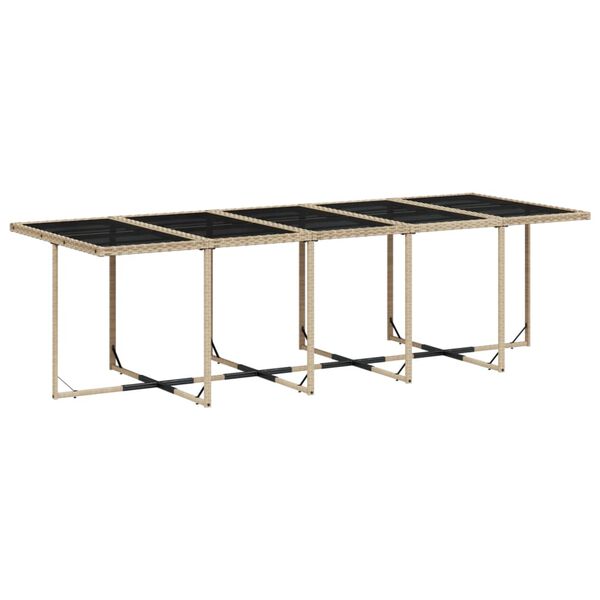 vidaXL Set comedor de jard&iacute;n con cojines 15 pzas rat&aacute;n sint&eacute;tico beige