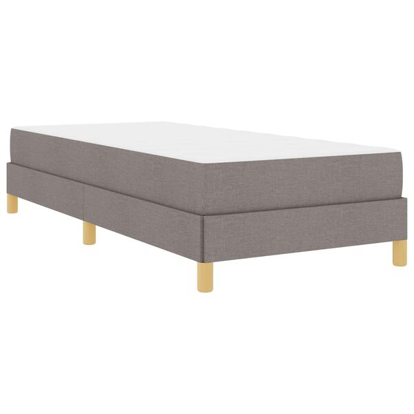 vidaXL Cama tipo Box Spring con colch&oacute;n Taup&eacute; 100 x 200 cm tela