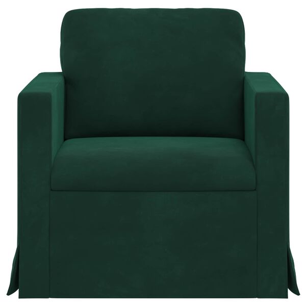 vidaXL Sof&aacute; Verde oscuro 78 x 78 x 80 cm Terciopelo