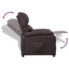 vidaXL Sill&oacute;n reclinable de tela marr&oacute;n oscuro