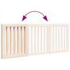 vidaXL Puerta para perros plegable de 3 paneles, 150 cm, madera de &aacute;lamo