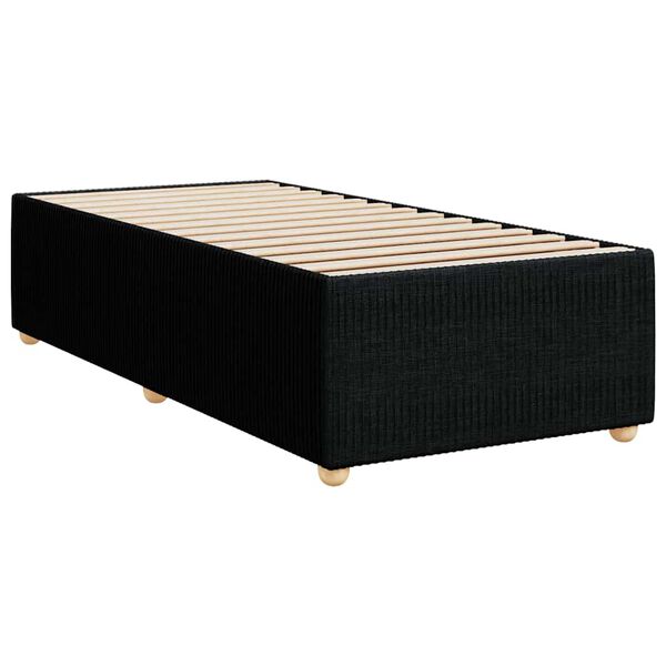 vidaXL Estructura de cama sin colch&oacute;n tela negro 100x200 cm