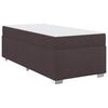 vidaXL Estructura de cama con colchón Marrón Oscuro 80 x 200 cm tela