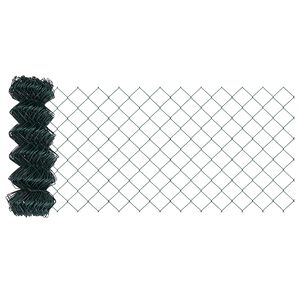 vidaXL Cerca de eslabones de cadena 25 x 0,6 m Acero Verde