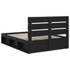 vidaXL Estructura de cama Negro 140 x 200 cm Madera de pino macizo