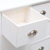 vidaXL Aparador con 10 cajones madera blanco 113x30x79 cm