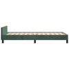 vidaXL Estructura de cama sin colch&oacute;n terciopelo verde oscuro 90x200cm