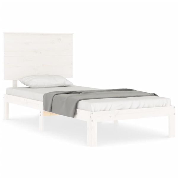 vidaXL Estructura cama sin colchón madera maciza pino blanca 100x200cm