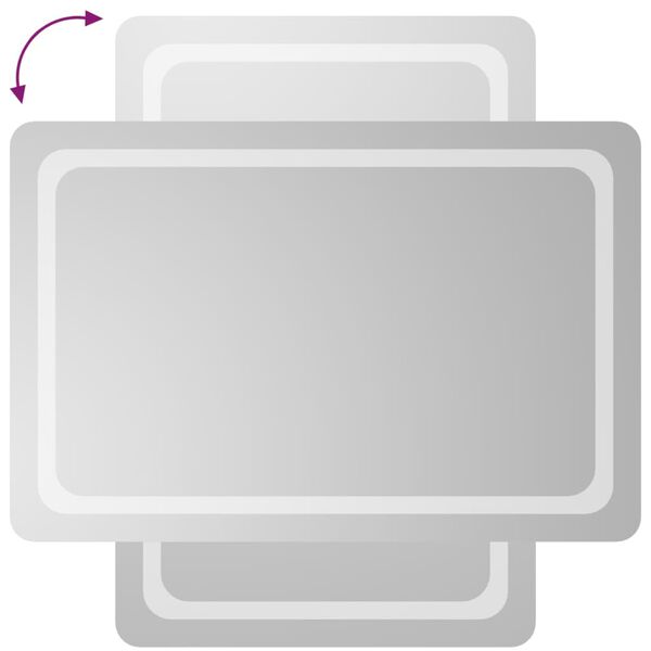 vidaXL Espejo de ba&ntilde;o con LED 60x90 cm