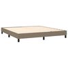 vidaXL Cama box spring con colch&oacute;n tela gris taupe 160x200 cm