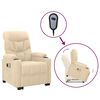 vidaXL Sillón de masaje elevable tela color crema
