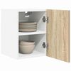 vidaXL Mueble colgante con puerta Roble Sonoma y 30 x 31 x 40 cm