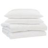 vidaXL Edred&oacute;n de Verano con almohada 3 uds. Blanco Microfibra