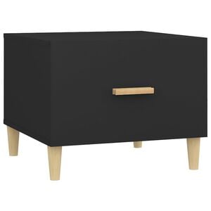 vidaXL Mesa de centro madera contrachapada negro 50x50x40 cm