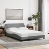 vidaXL Estructura de cama Dover tela gris claro 140x190 cm