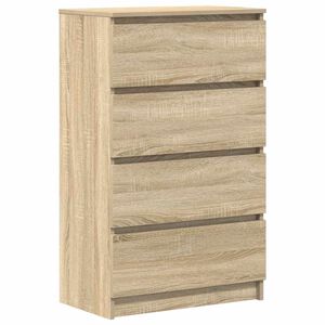 vidaXL Aparador madera contrachapada color roble Sonoma 60x35x98,5 cm