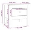 vidaXL Mesa auxiliar de madera maciza de pino negro 40x40x39 cm